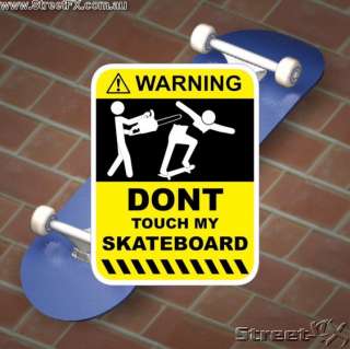 SKATEBOARD Warning Sticker Decal suit Skate Board Deck  