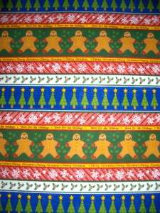 Christmas Gingerbread Men & Trees Quilt Fabric   6 Yards Available