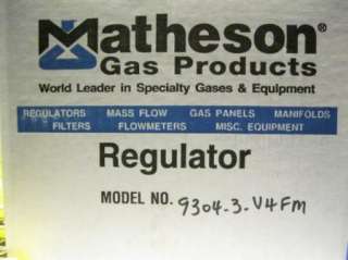 Matheson Regulator MA 12 * 2 Stage 3000 psi / 200 psi  