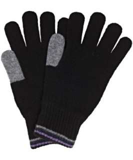Paul Smith black leather button cuff gloves  