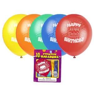 Birthday Cake Latex Balloons (10) Party Supplies Toys 