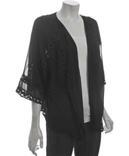 black stretch Becca cargo pocket knit contrast blouse