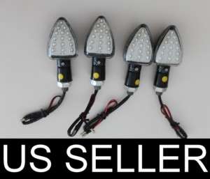 4pcs Motorcycle 15LED Turn Signals Lights Amber  