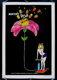MONTEREY POP FESTIVAL *1SH ROCK MUSIC MOVIE POSTER 1968  