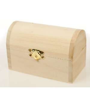  Package of 6 Unfinished Wood Treasure Chest Boxes for 