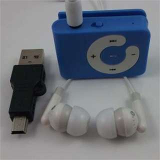 Wholesale Blue Mini Clip  Player Support To 2GB 4GB 8GB SD/TF Card 