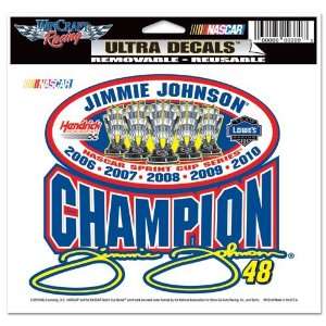  Jimmy Johnson Nascar Sprint Cup Champion Ultra decals 5 x 