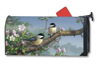 Magnet Works APPLE BLOSSOM CHICKADEES MailWrap Mailbox Cover  