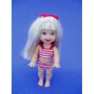  Barbie Kelly Club Doll Kelly in Red & White Striped 