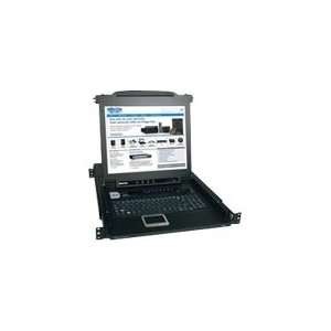   Console KVM Switch with 17 inch LCD Screen/Keyboard/Touchpad