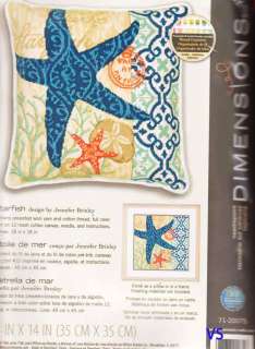 Dimensions Needlepoint kit 14 x 14 ~ STARFISH Sale #71 20075 