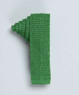 Ralph Lauren Black Label bright green knit silk skinny tie