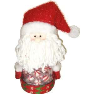 King Leo Peppermint Puff Filled Christmas Santa Jar  