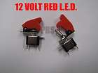 RED COVERED GAURDED AIRCRAFT NITROUS RACING ILLUMINATED TOGGLE SWITCH 