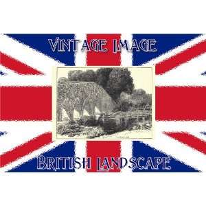   of 21 Stickers, 6.35cm x 3.81cm each, British Landscape Sonning Bridge