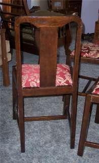Set 4 Quartersawn Oak English Dinette Chairs/Sidechairs  