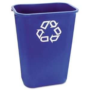  Large Deskside Recycle Container w/Symbol, Rectangular, Plastic 