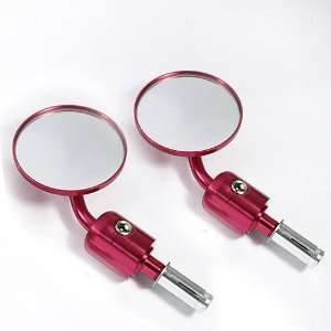 70mm )Round Clear Convex Handle Bar Handlebar End Rear View Mirrors 