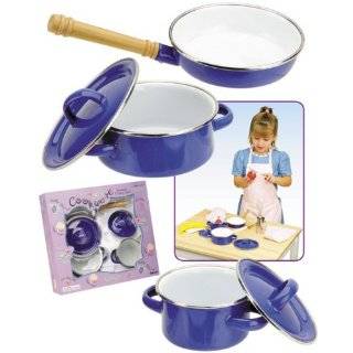Childrens Enamel Pot & Pan Cooking Set 5 Pc. Gift Set *Perfect Gift 