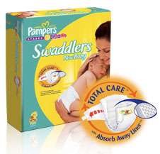 Pampers Swaddlers Diapers, Size 2, 92 Count