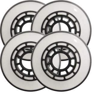 Replacement Inline Wheels 80mm 80a Clear 4 Pack Multi Surface 