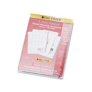  Pink Ribbon Monthly Dated Looseleaf Pack, 2 Pages/Month, 3 