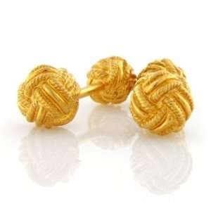   Gold Vermeil Double Woven Love Knot Double Faced Cufflinks Jewelry