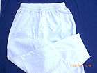 Womens Cabin Creek Crisp White Cotton Athletic Pants 16 Short