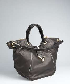 Pour la Victoire black leather Venezia convertible satchel