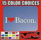 Love Bacon Vinyl Sticker decal Heart officer deputy police cop funny 