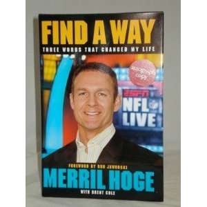   HOGE Autographed Find A Way Book Steelers   Autographed NFL Magazines