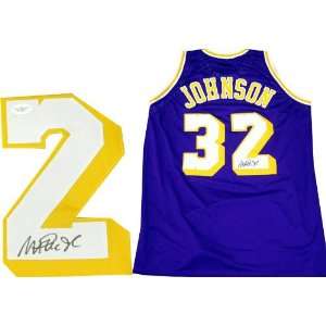 Magic Johnson Signed Jersey   James Spence)   Autographed NBA Jerseys 
