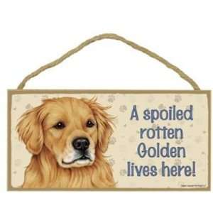   Golden Retriever Lives Here   5 X 10 Door/wall Sign Dog Plaque