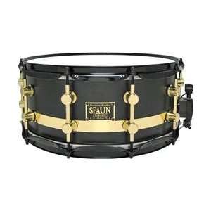  Spaun Maple Snare (Flat Black W/ Chrome Stripe 14X6.5 