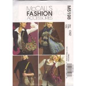  McCalls Fashion Accessories Pattern M5198 for Hobo Bags 