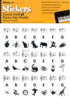   Piano Keyboard Stickers Organ Key Finder Decal Label Music Notes