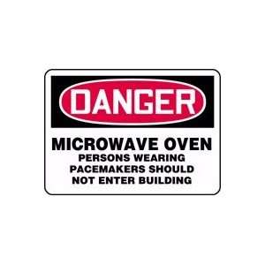  DANGER MICROWAVE OVEN PERSONS WEARING PACEMAKERS SHOULD 