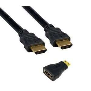 12FT 1.4 High Speed HDMI to HDMI Cable with HDMI to HDMI Mini Adapter 
