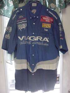 Mark Martin Viagra race used pit crew uniform shirt XL  
