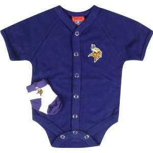  Minnesota Vikings Team Color Newborn/Infant Creeper and 