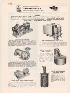 Chicago Pump Centrifugal Booster Vertical Water 1963 AD  