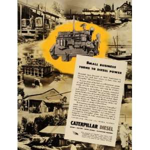  1945 Ad Caterpillar Diesel Engine Tractors Motor Grader 