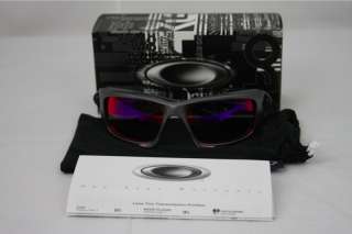 NEW Oakley Scalpel Darl Grey w/ + Red Iridium Lenses NIB Glasses NWT 