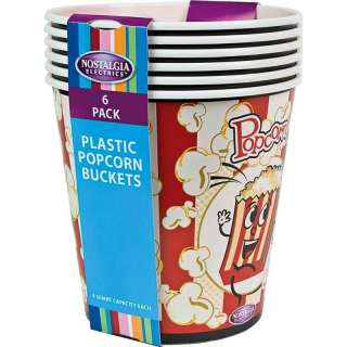 Reusable Theater Style Popcorn Machine Buckets, Vintage Popper 