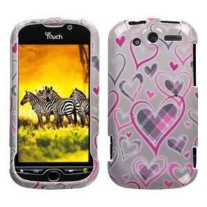  HTC myTouch 4G Plaid Heart Phone Protector Cover Case 