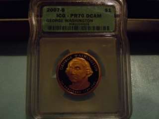 2007 PR70 ICG DCAM 4 coin Presidential Dollar Set  
