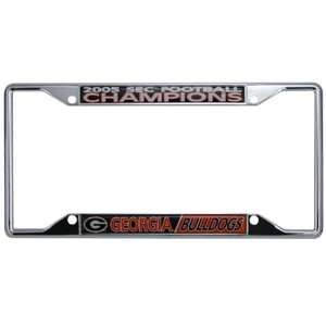  Georgia Bulldogs 2005 SEC Champions Chrome License Plate 