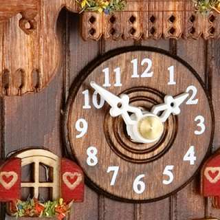   Forest Mantel Clock with Hourly Cuckoo Chime   Oompah Band  