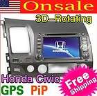 Double 2 Din Car Radio DVD Player Honda Civic GPS Navigation With 
