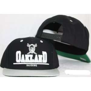 Oakland Raiders Snapback 3D Black / Silver Two Tone Adjustable Plastic 